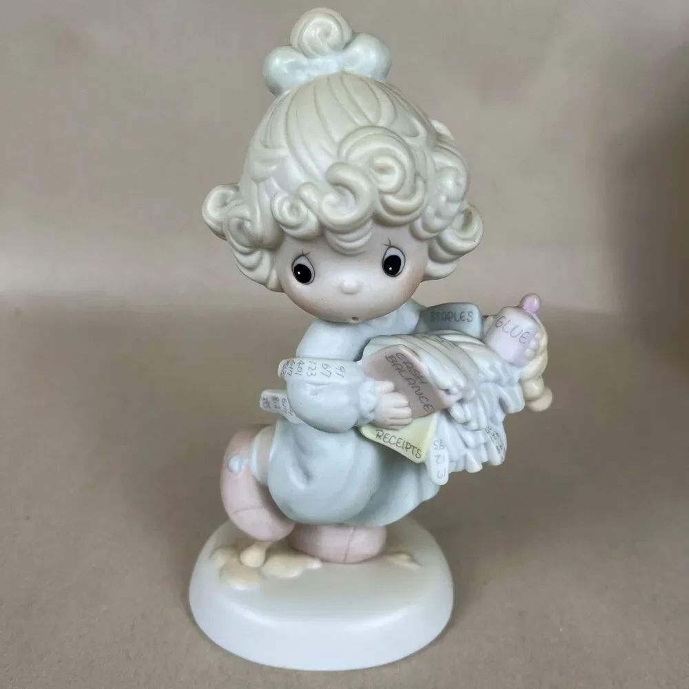 Precious Moments #521450 “Lord Help Me Stick To My Job” 1989 w/box EUC‎